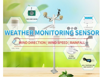 What types of weather station sensors in a weather station?