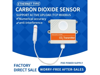 Ethernet DC/POE+RJ45 CO2 gas sensor carbon dioxide wireless sensor Greenhouse gas detection