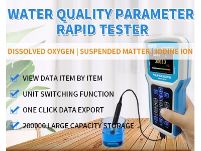 Portable Water Quality Monitor  Water Quality Tester  Water Quality Parameter Quick Tester Large screen display