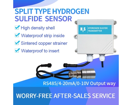 RS485/4-20mA Hydrogen sulfide Split probe external probe H2S gas sensor for narrow space