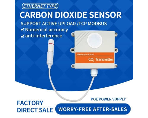Ethernet DC/POE+RJ45 CO2 gas sensor carbon dioxide wireless sensor Greenhouse gas detection