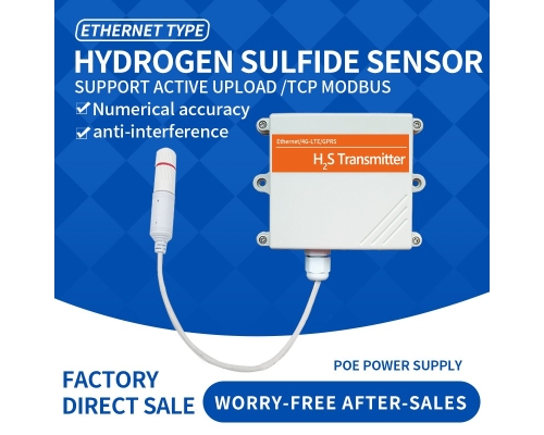 Ethernet DC/POE+RJ45 H2S gas sensor Hydrogen sulfide wireless sensor